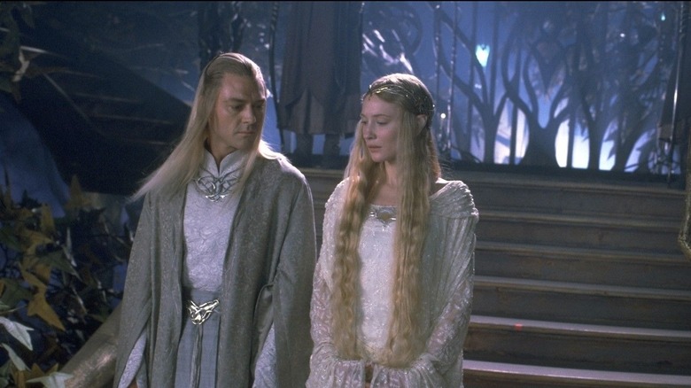 Celeborn and Galadriel standing and conversing