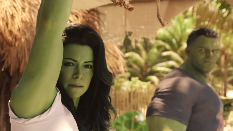 Jennifer Walters and Bruce Banner in She-Hulk