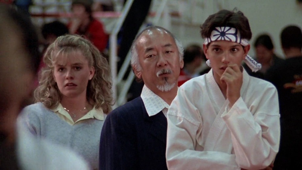 Mr. Miyagi advises Daniel in The Karate Kid