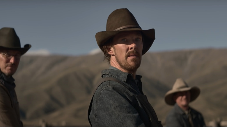 Cumberbatch sitting with cowboy hat