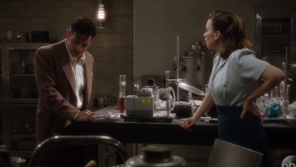 Hayley Atwell and Enver Gjokaj in season two of Marvel's Agent Carter