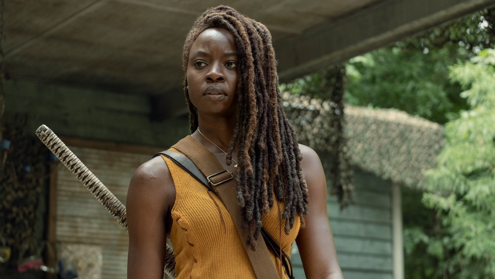 Michonne (Danai Gurira) carries her Katana on The Walking Dead