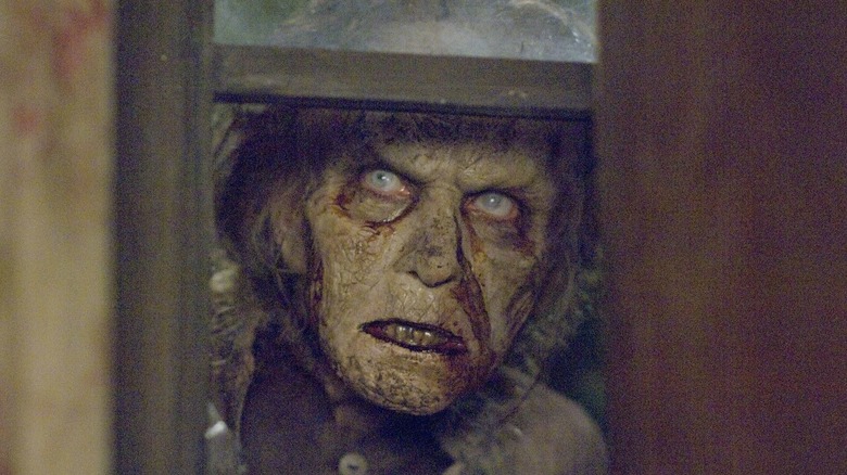 Cabin in the Woods' Mother Buckner staring through window