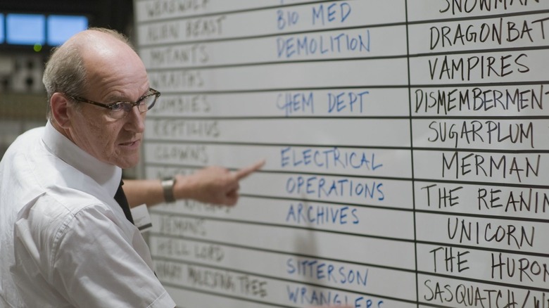 Richard Jenkins pointing at white board