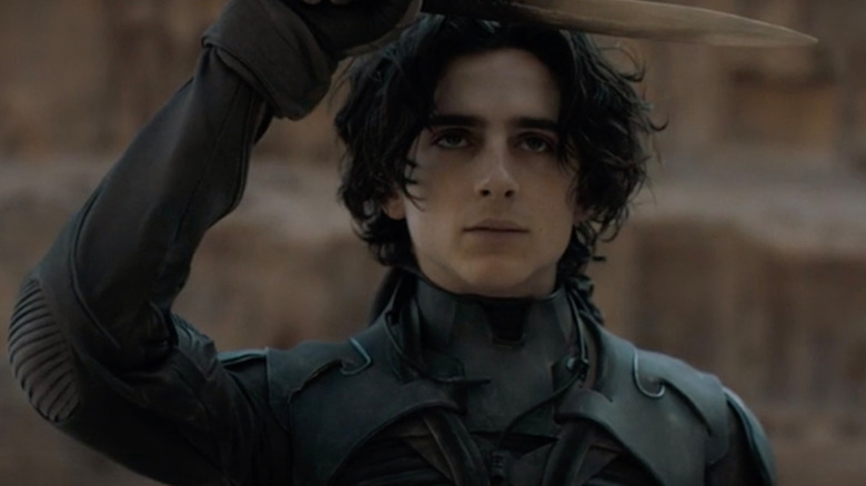 Paul Atreides holding a knife