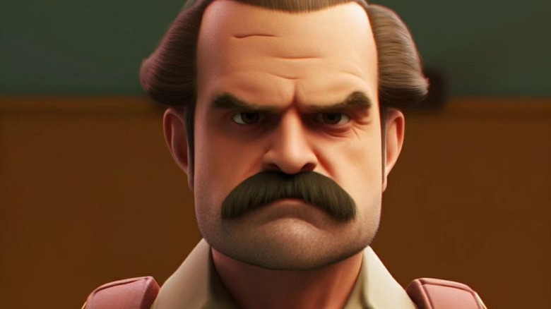 Cartoon Hopper glaring forward