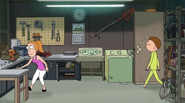 Summer and Morty in garage