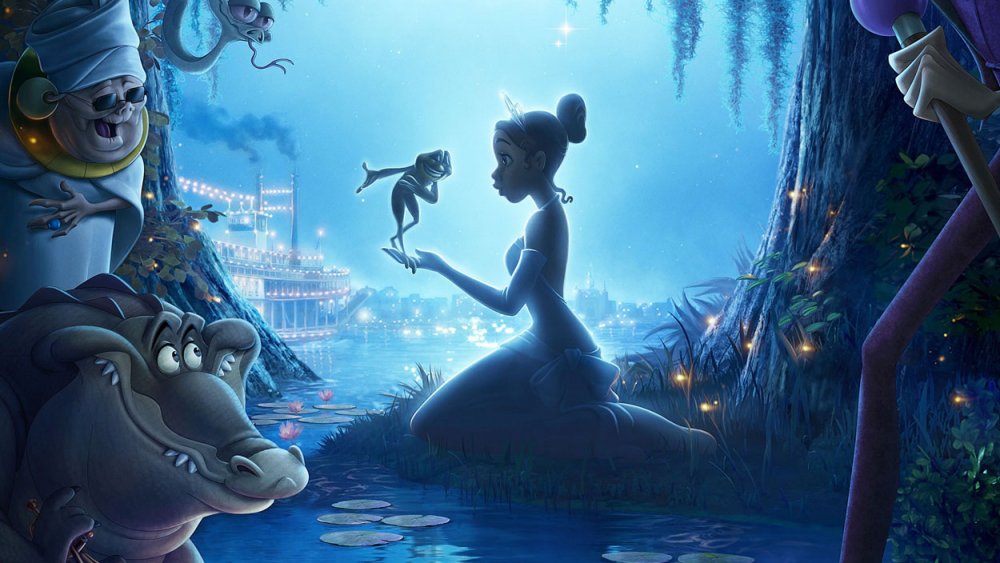 The poster art for The Princess and the Frog