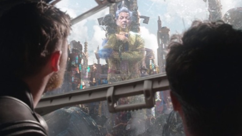 Thor and Bruce Banner listening to The Grandmaster