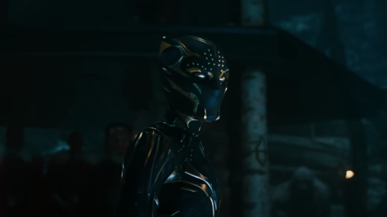 Shuri as the Black Panther in Black Panther: Wakanda Forever