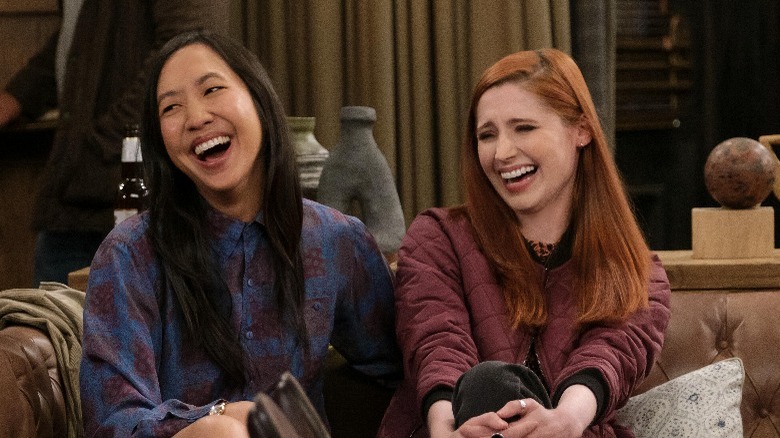 Ellen and Rachel laughing