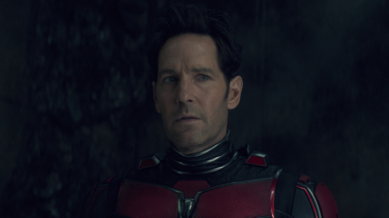 Scott Lang in suit confused