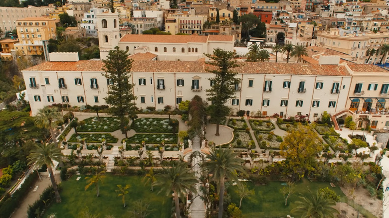 An arial shot of Sicily