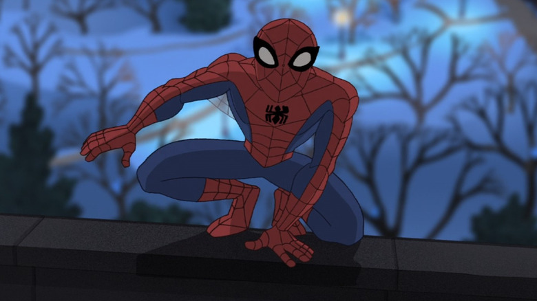 Spider-Man crouching