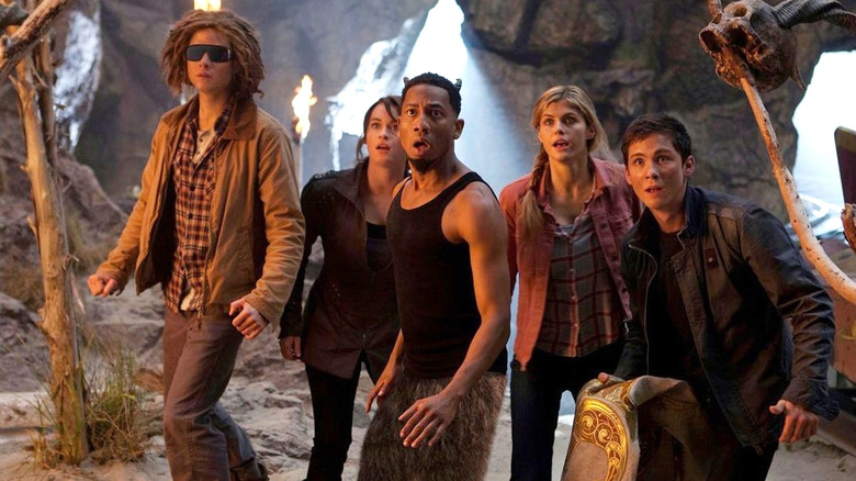 Percy, Annabeth, Grover, and Tyson scared