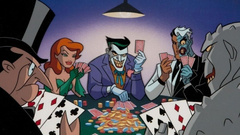 Various Batman villains playing cards