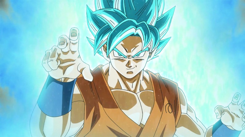 Goku Blue in fighting pose