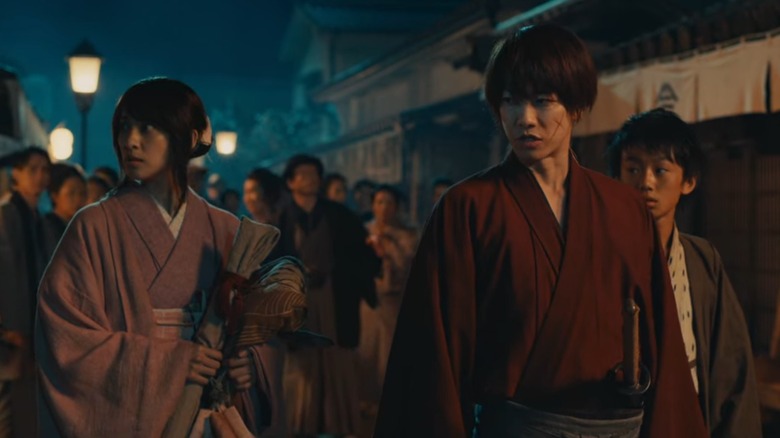 Rurouni Kenshin and co outside