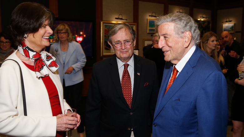 Carpenter and McCallum standing with Jerry Orbach