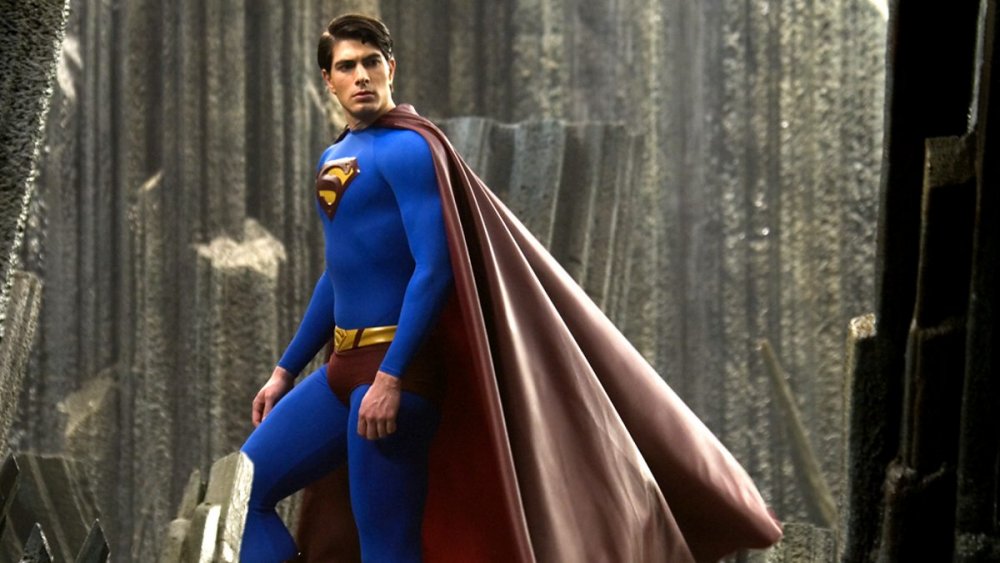 Brandon Routh donning the iconic costume in 2006's Superman Returns