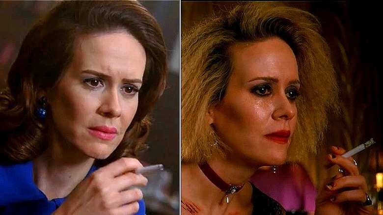 split Sarah Paulson smoking AHS