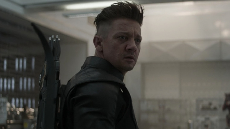 Jeremy Renner Hawkeye costume Endgame