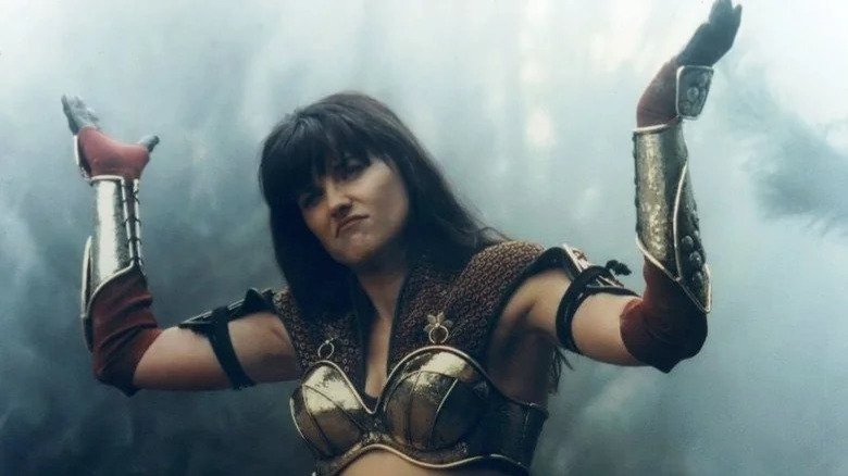 Xena shrugging