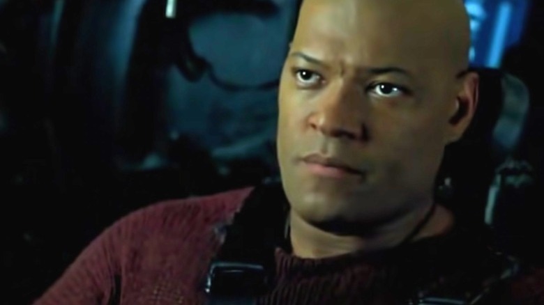 Laurence Fishburne sitting down