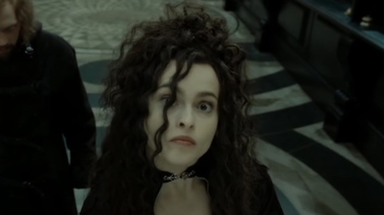 Hermione disguised as Bellatrix Lestrange