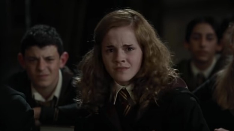 Hermione reeling in class