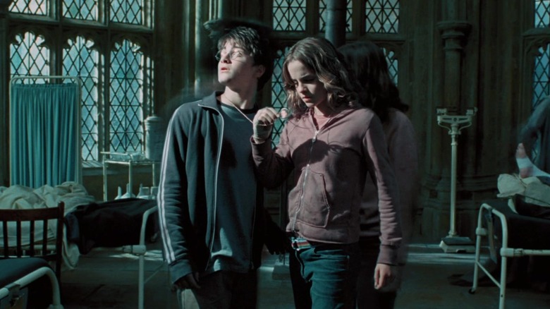 Hermione and Harry using time-turner