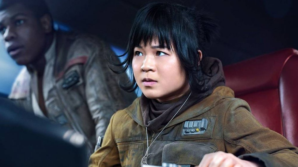 John Boyega as Finn and Kelly Marie Tran as Rose Tico in "Star Wars: Episode VIII - The Last Jedi"