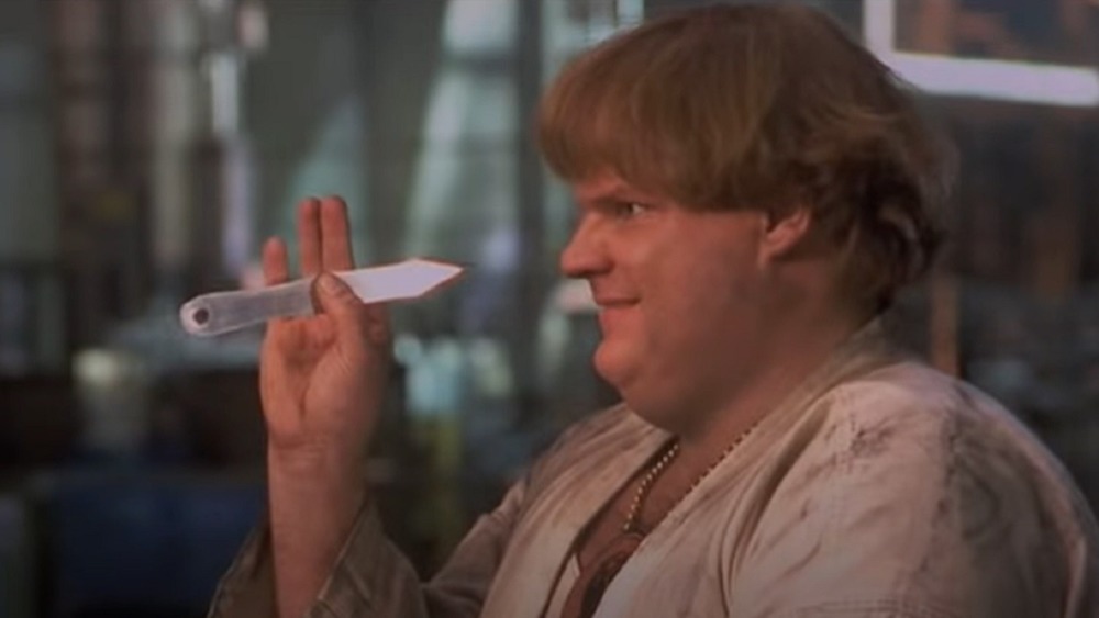 Chris Farley with a knife 