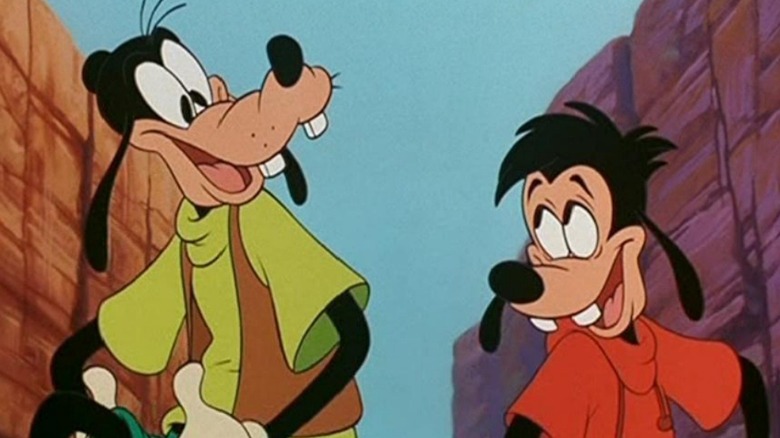 Goofy and Max smiling