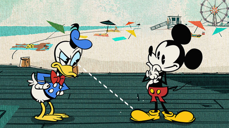 Mickey and Donald thinking