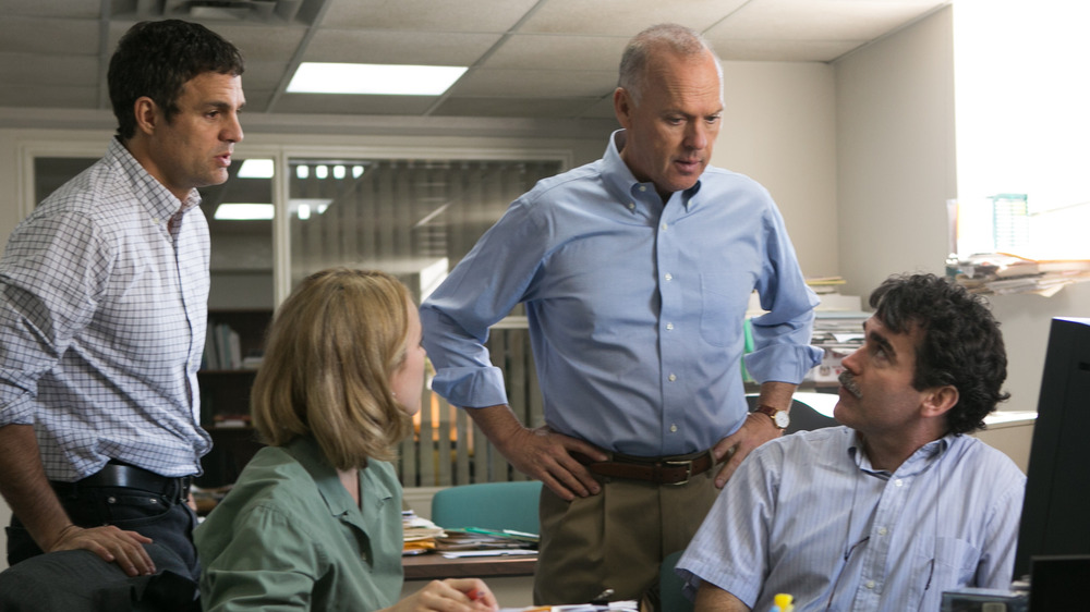 Mark Ruffalo, Michael Keaton, Rachel McAdams in Spotlight