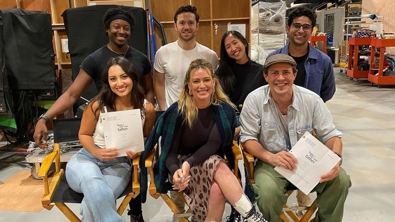 Hilary Duff with How I Met Your Father cast