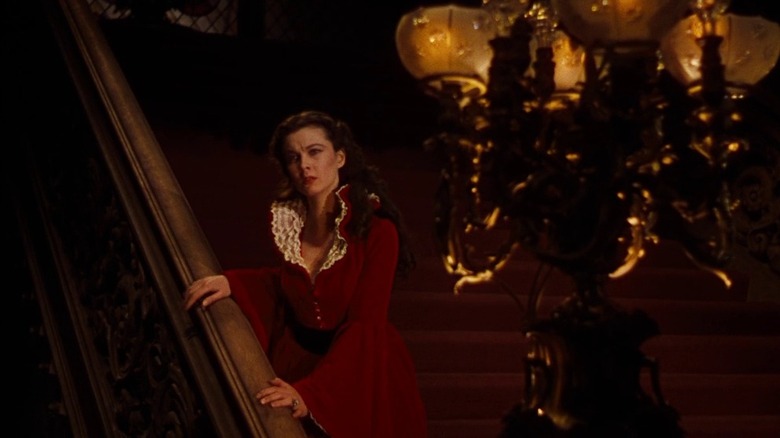 Scarlett O'Hara on staircase