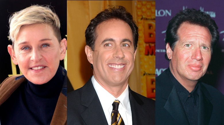 Ellen DeGeneres Jerry Seinfeld Garry Shandling posing