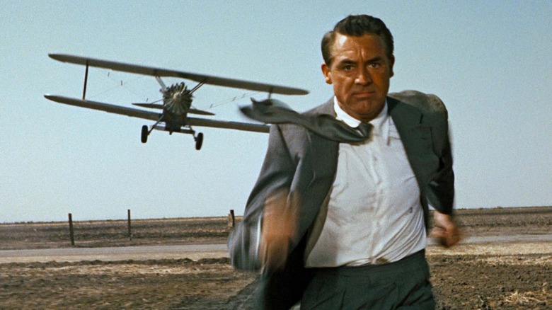 Cary Grant flees the crop duster