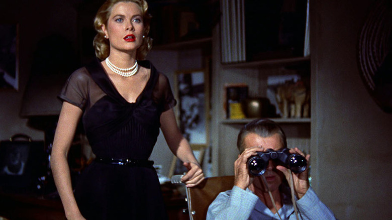 Grace Kelly and Jimmy Stewart voyeuring