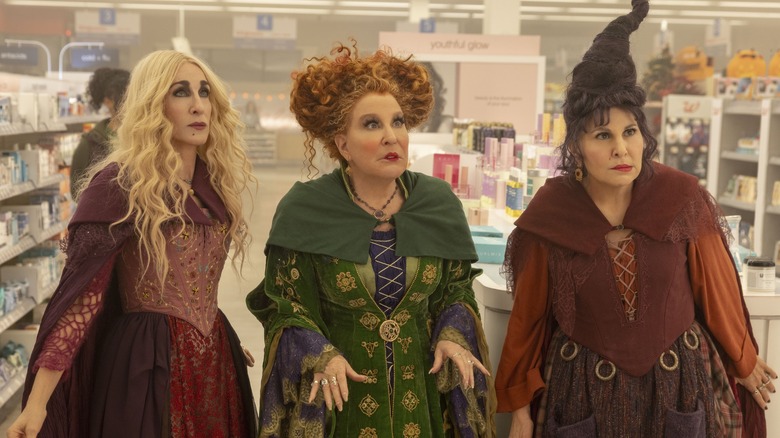 The Sanderson Sisters looking concerned