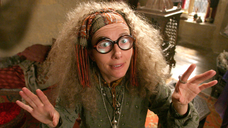 Sybill Trelawney gesticulating 