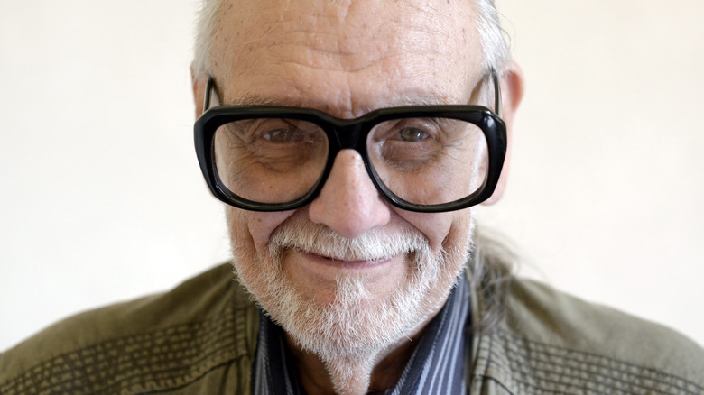 George Romero stares into lens