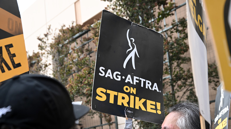 SAG-AFTRA strike sign