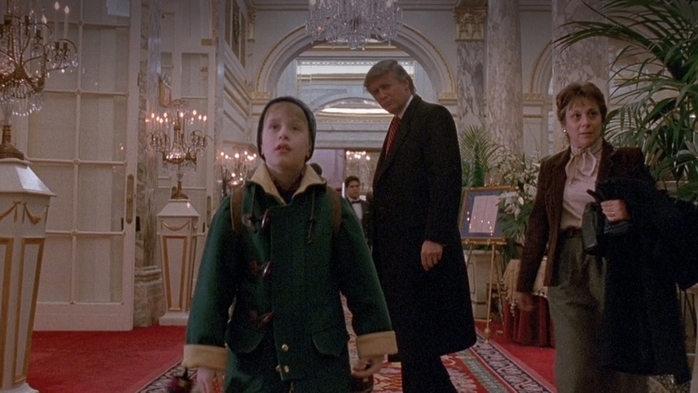 Macaulay Culkin as Kevin and Donald Trump in Home Alone 2