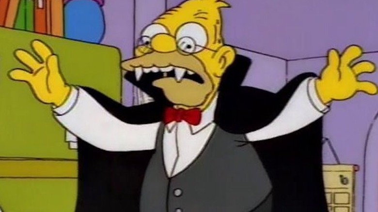 Grampa Simpson as a vampire on The Simpsons