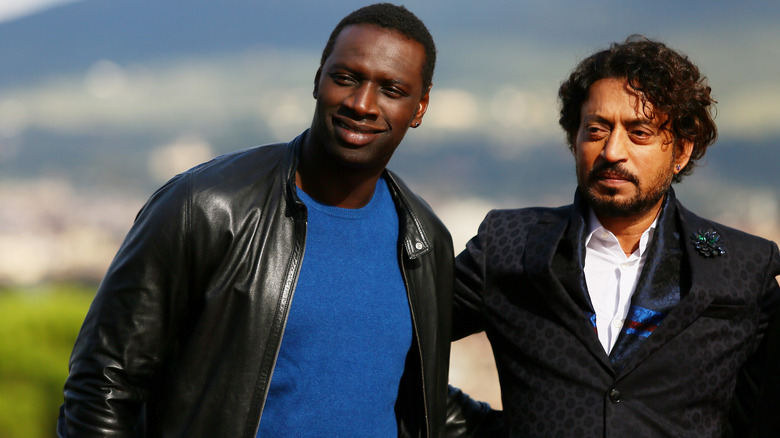 Omar Sy and Irrfan Khan posing together