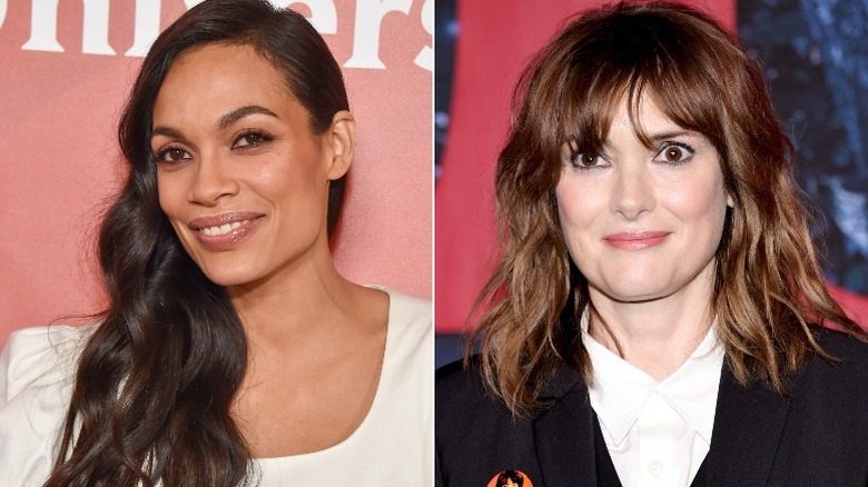 Rosario Dawson at a movie premiere and Winona Ryder at the Stranger Things 4 premiere
