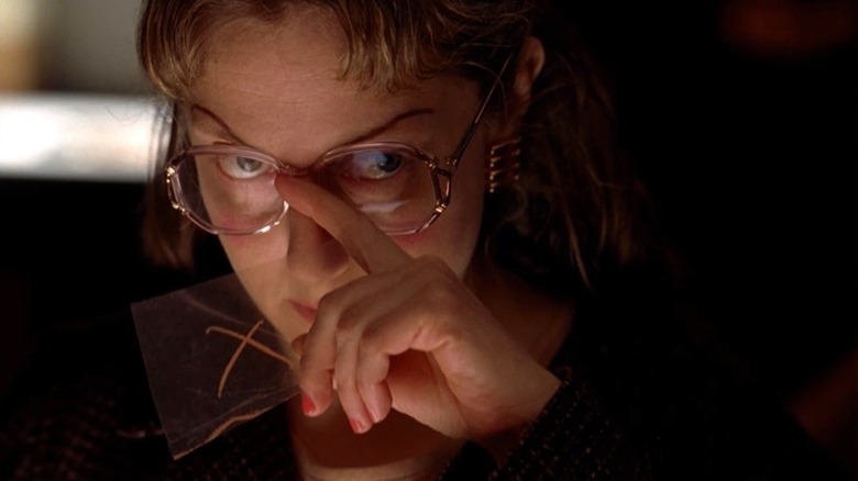 Dorine gives an ominous look in "Office Killer" (1997)